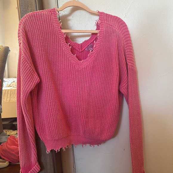Francesca’s Hot Pink Sweater, Size Medium - Picture 2 of 2